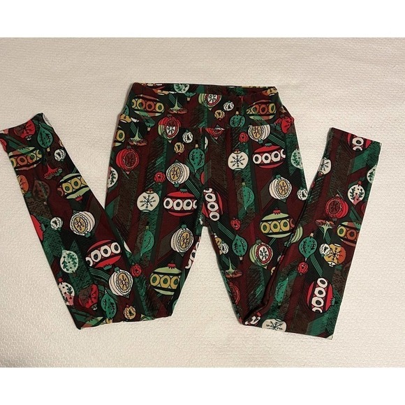 LuLaRoe Christmas Holiday‎ Ornament Leggings OSFM - Picture 1 of 4